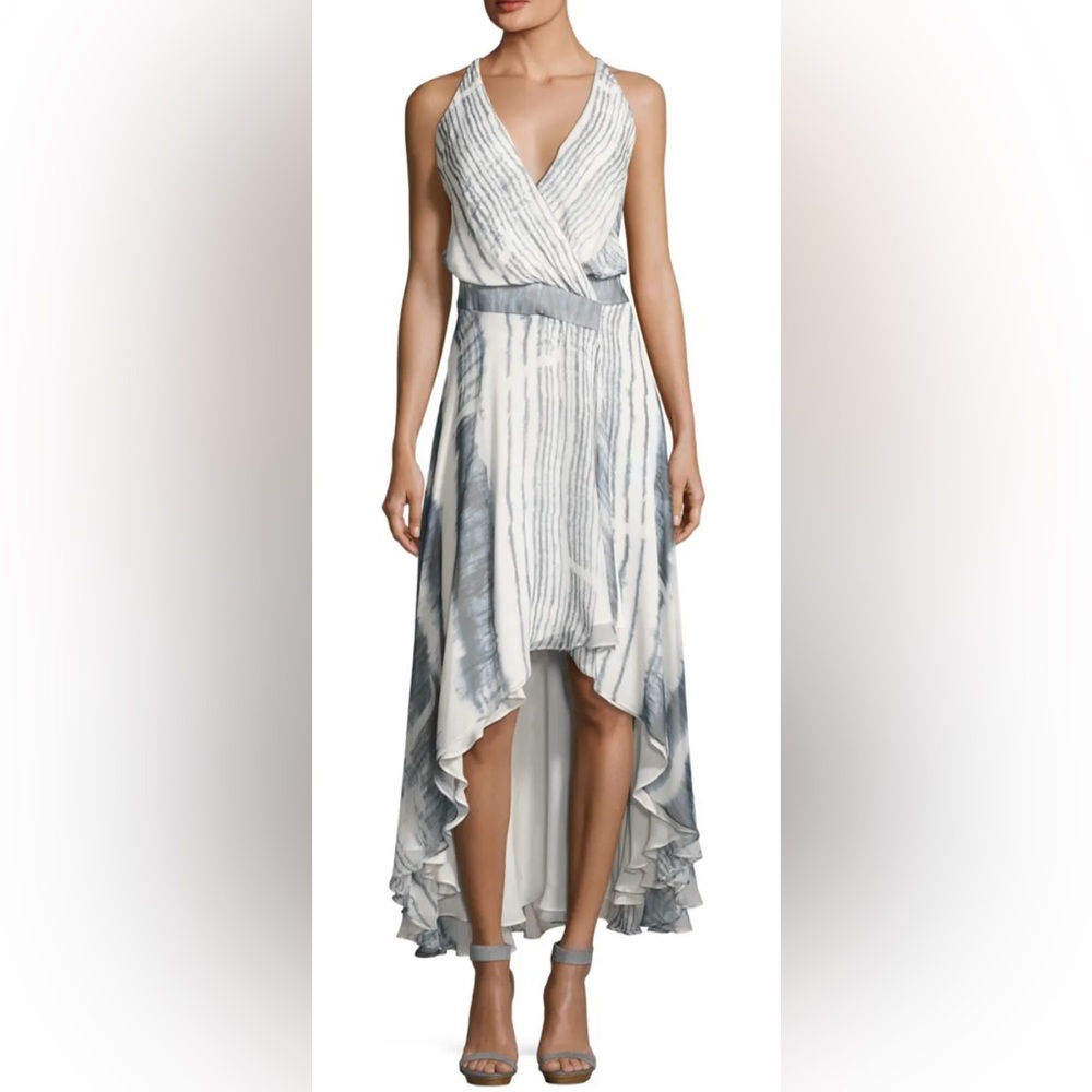 Haute Hippie Meet Me Tonight Silk Hi-Low Dress